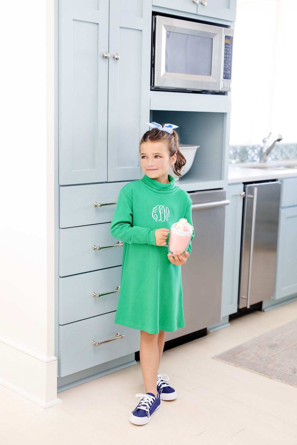 Tatum's Turtleneck Dress Kiawah Kelly Green