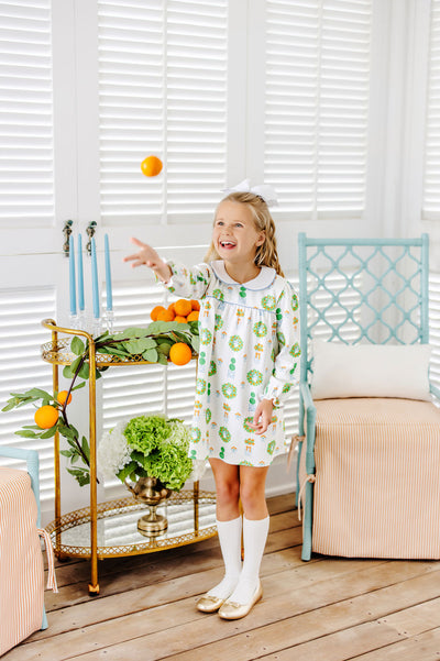 LS Maerin Fitz Frock Topiaries and Tangerines Barrington Blue