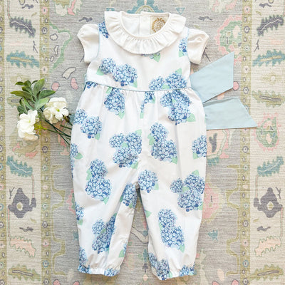 Ramona Ruffle Collar Shirt & Onesie SS Worth Avenue White