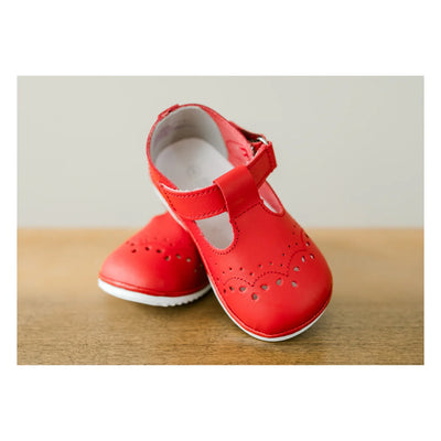 Birdie Leather T Strap Mary Jane Red