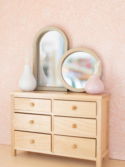 Dollhouse Wide Dresser | Wood Knobs