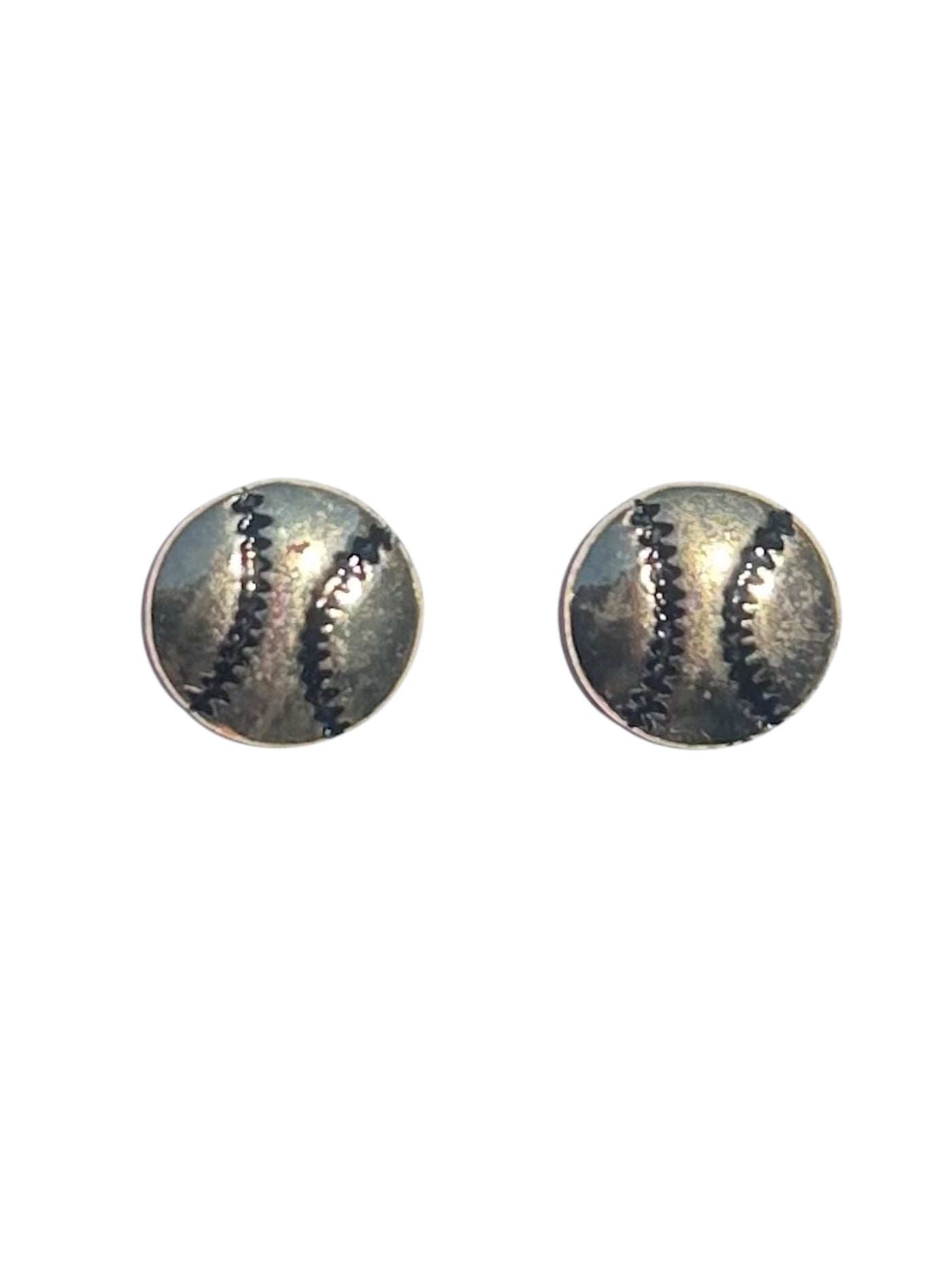 Gold Softball Earrings
