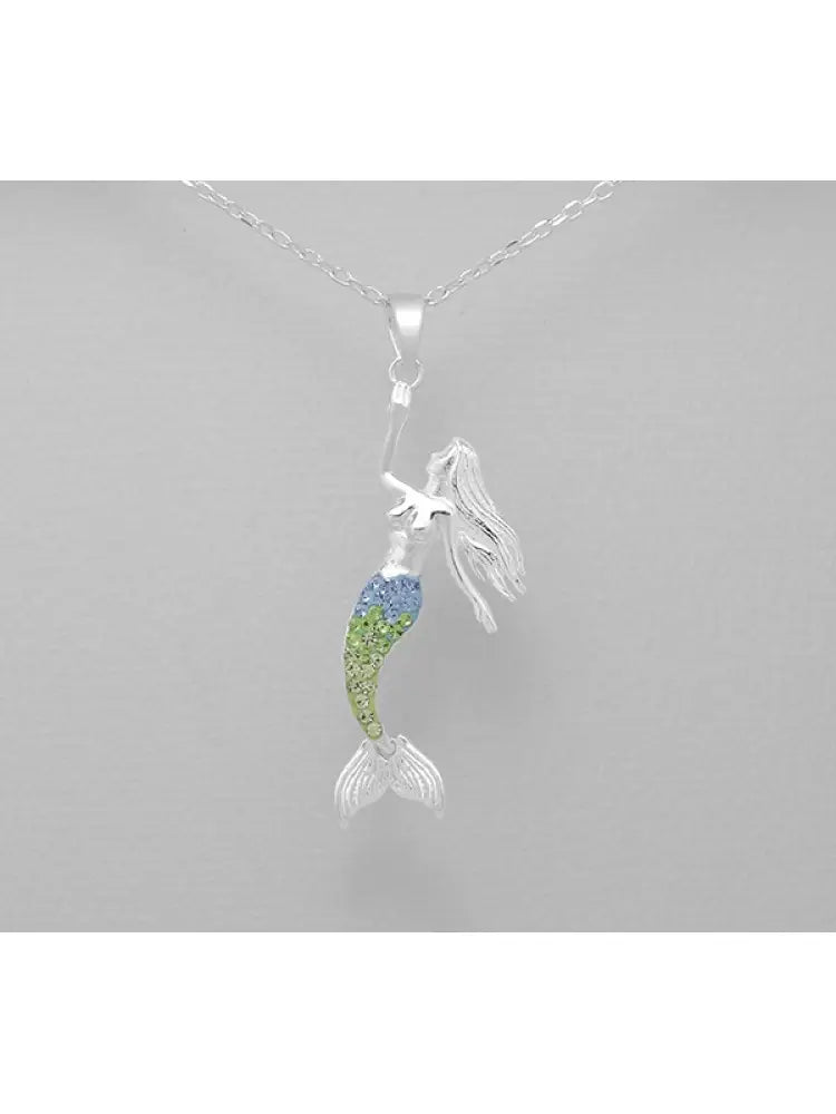 Silver Mermaid Charm (925 Sterling Silver)