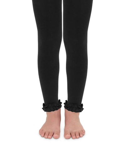 Pima Cotton Ruffle Footless Tights