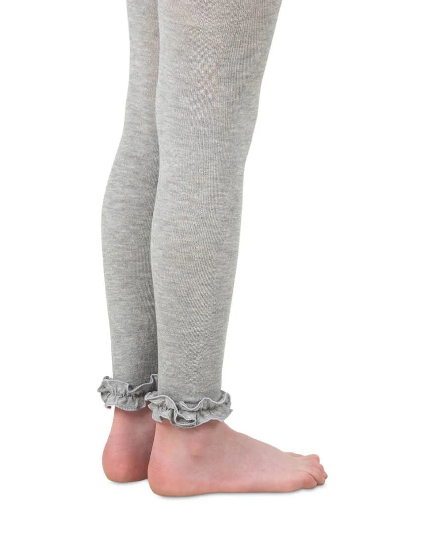 Pima Cotton Ruffle Footless Tights