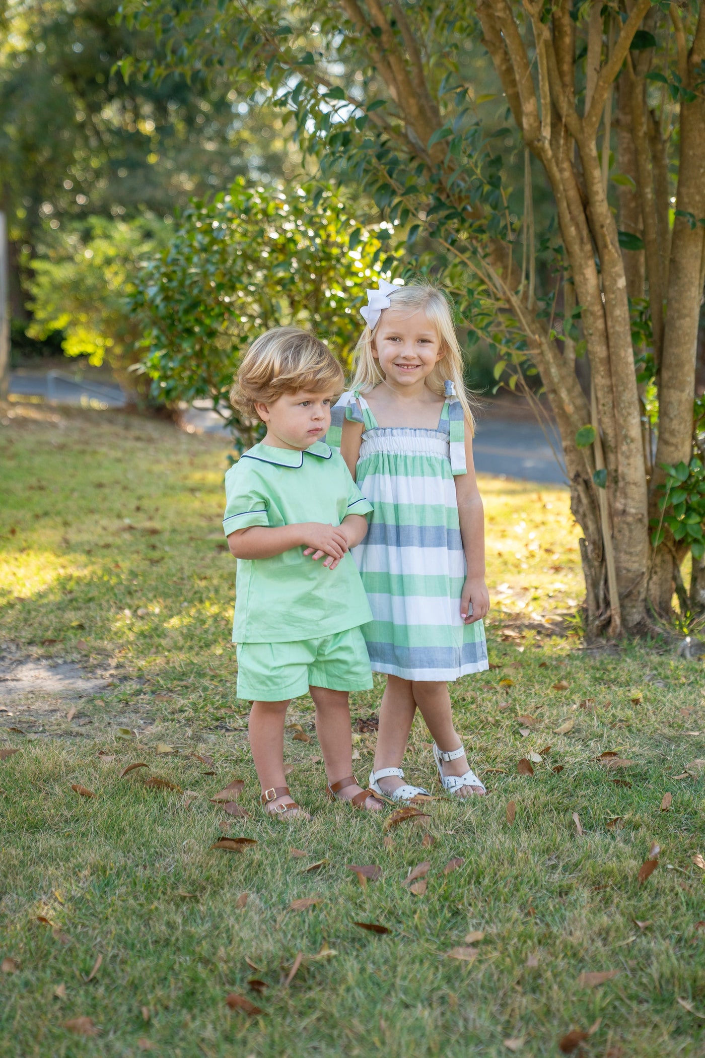 Lola Green and Blue Stripe Dress