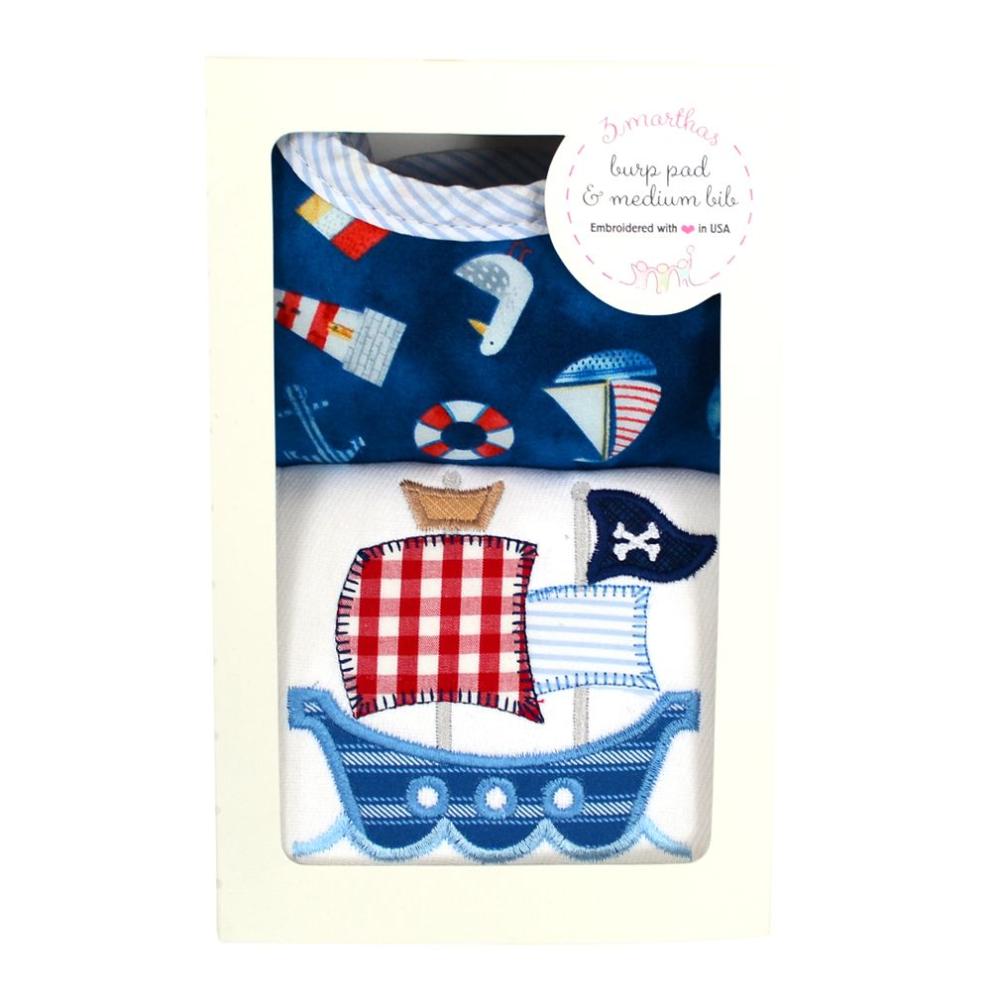 Pirate Bib & Burp Boxed Set