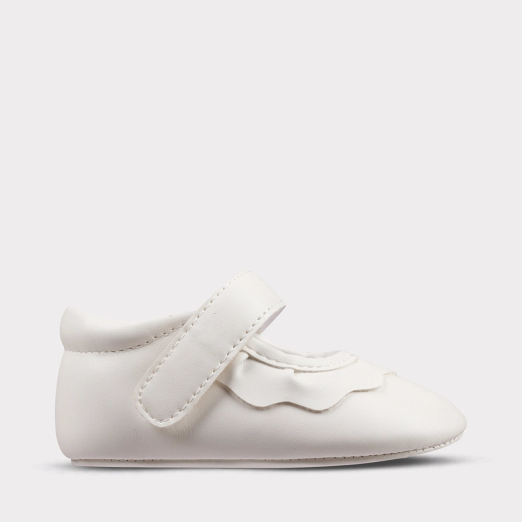 Amina Crib Shoe White