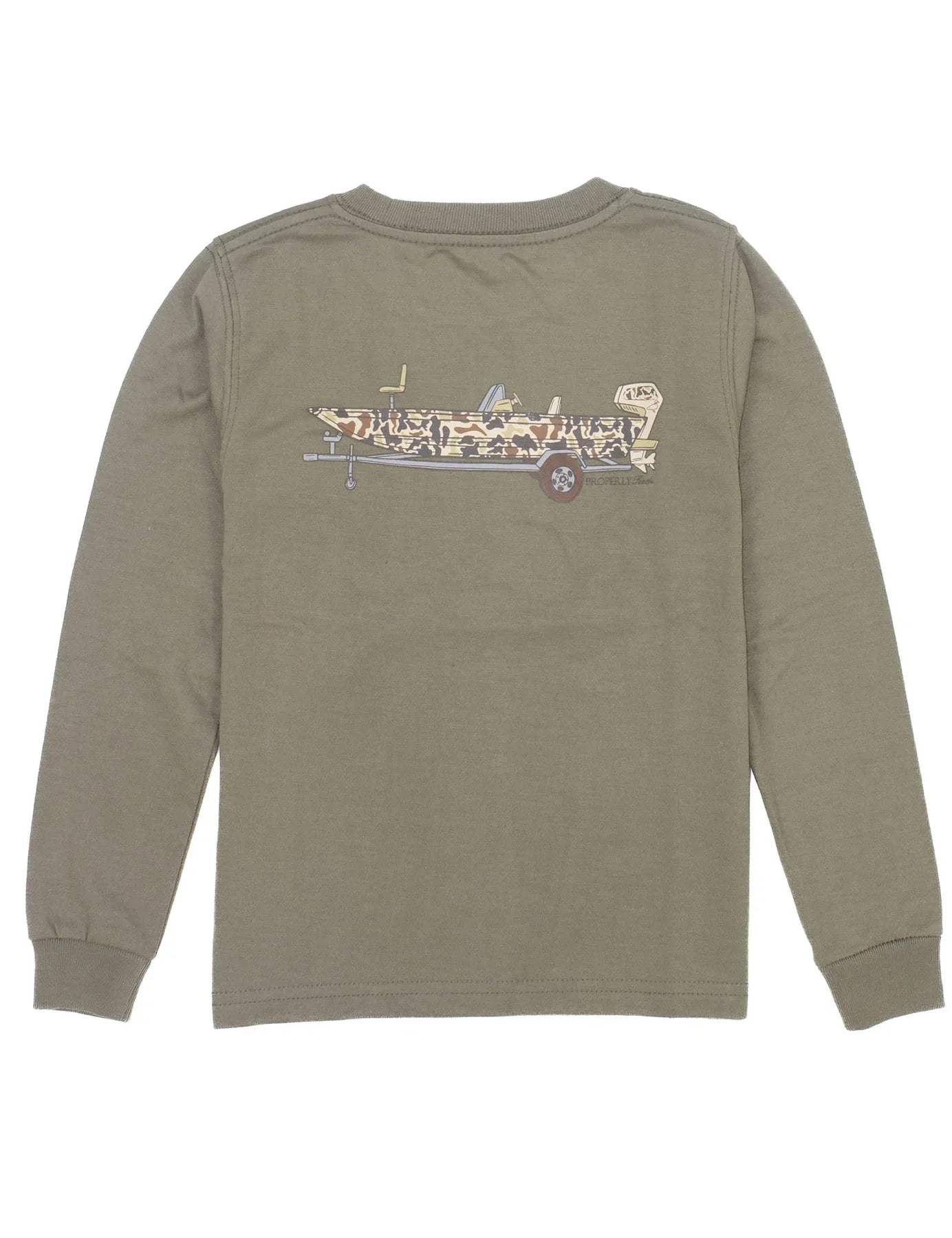 LD Camo Boat LS Tee Tan