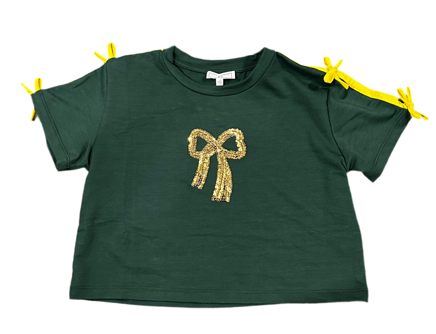Green with Gold Sequin Top