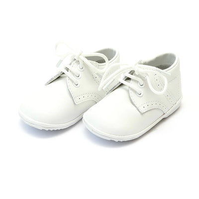 James Boy's Leather Lace Up Shoe White