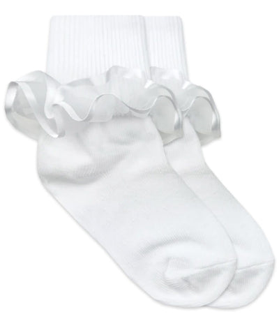 Frilly Ruffle Lace Turn Cuff Socks