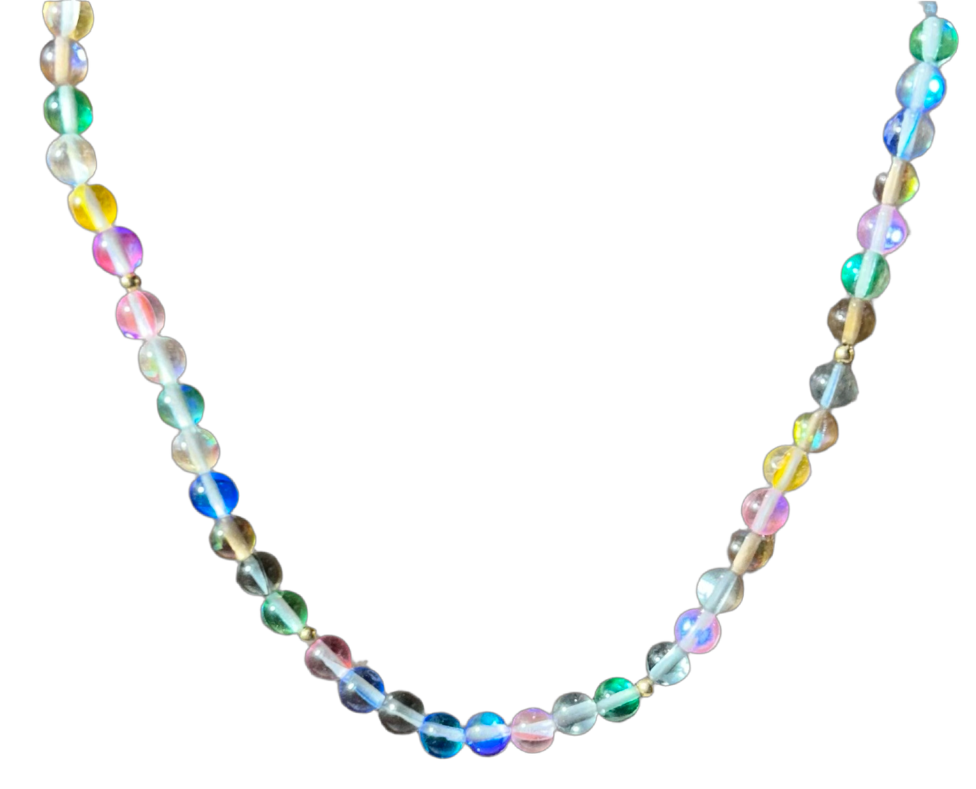 Multi Color Glass Beaded Necklace