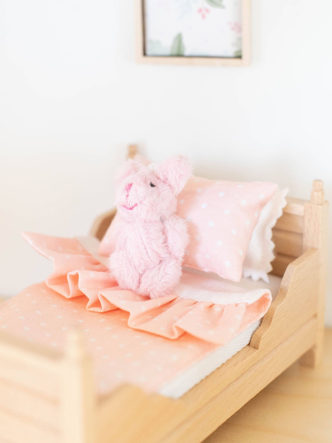 Dollhouse Plush Bunny Stuffed Animal | Multiple Colors: Pink