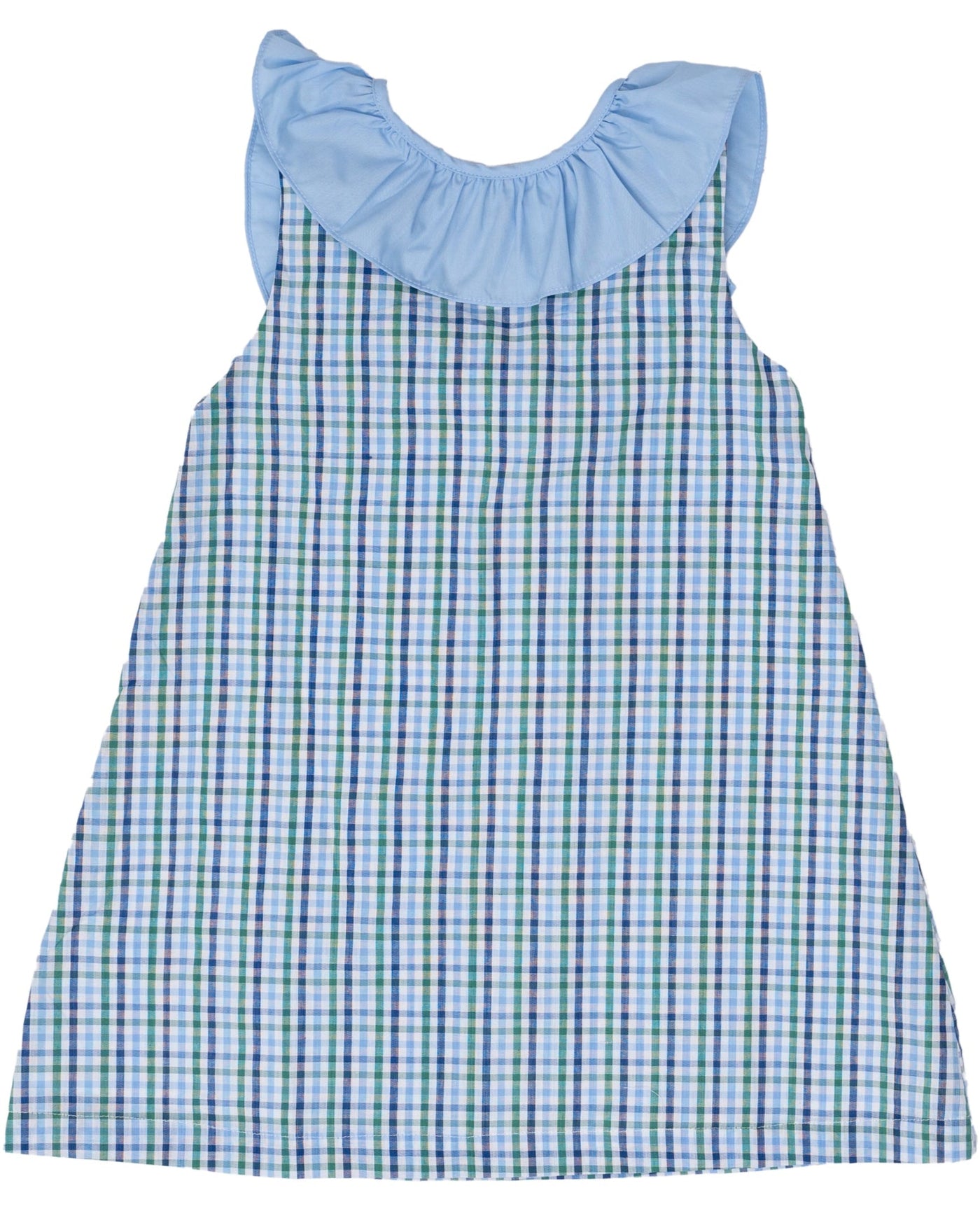 Ally Kole Dress Green & Blue Check