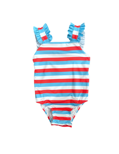 Greta 1 Pc Swim - Patriotic Stripe