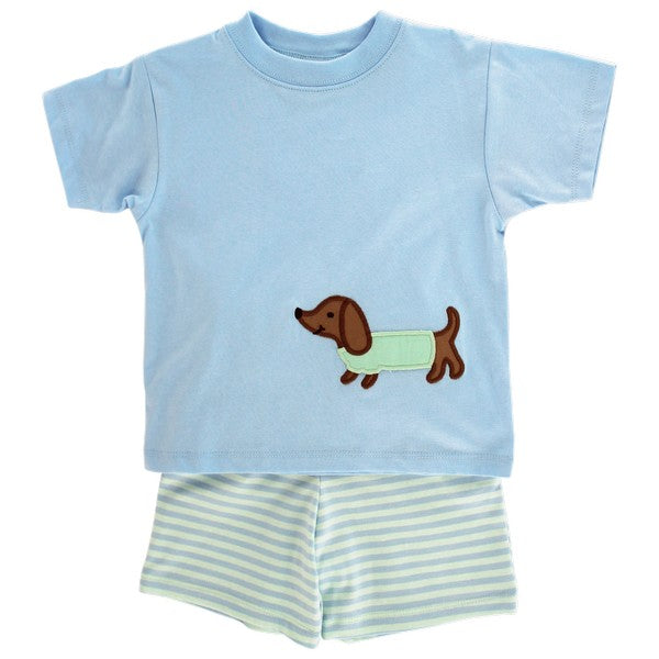 Doxie Boys Knit Short Set