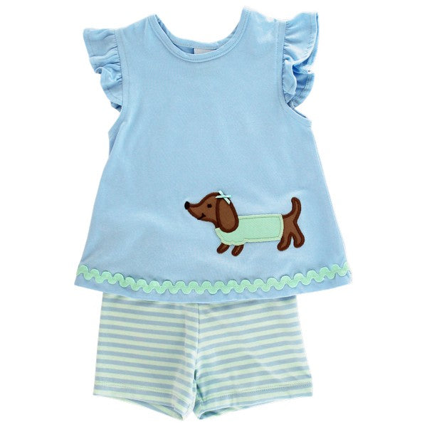 Doxie Girls Knit Short Set