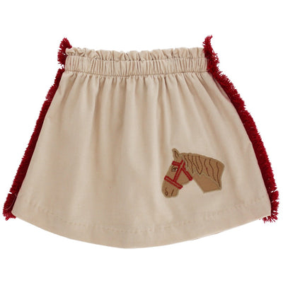 Red LS Tee & Pony Pals Skirt Set
