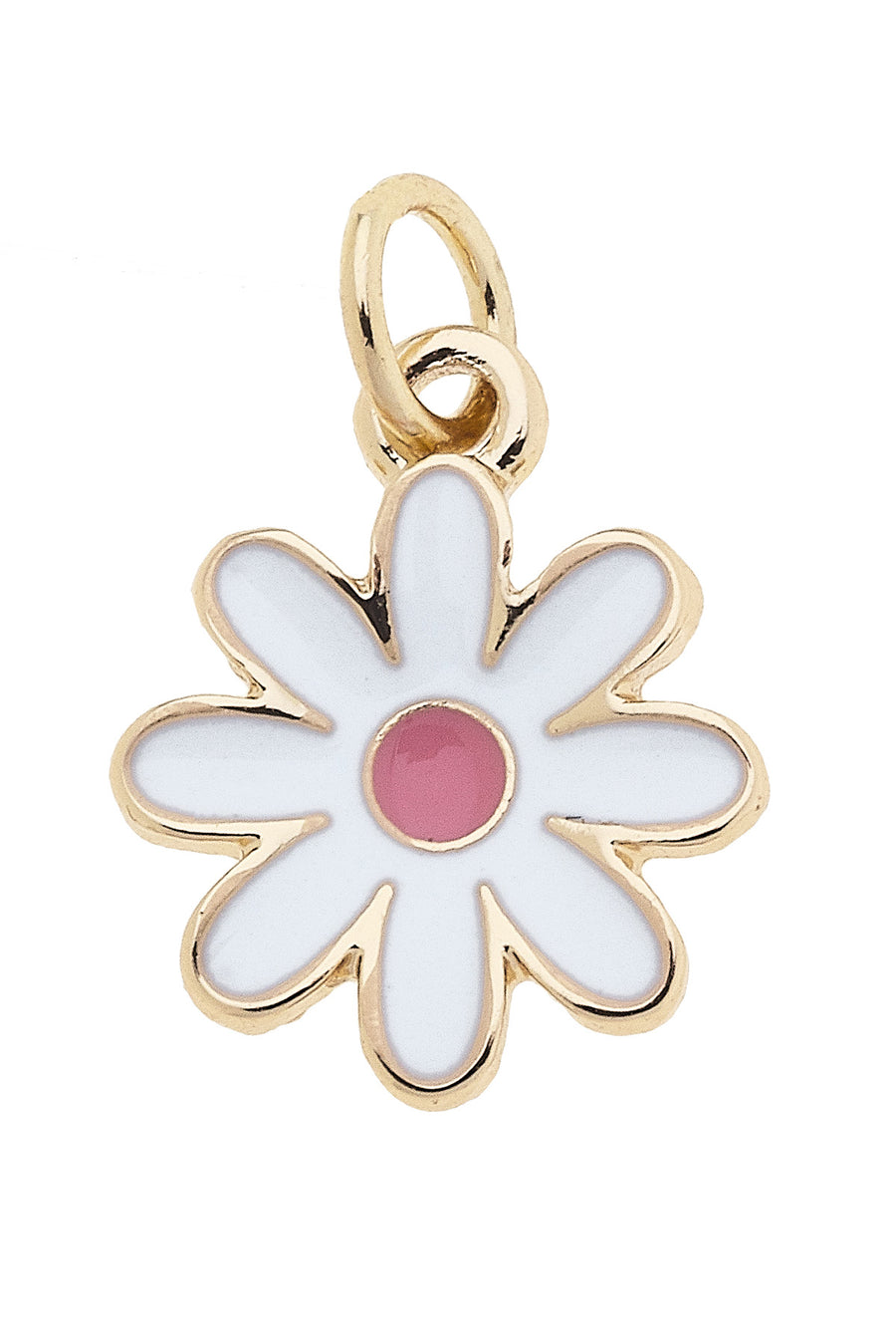 Enamel Flower Charm White