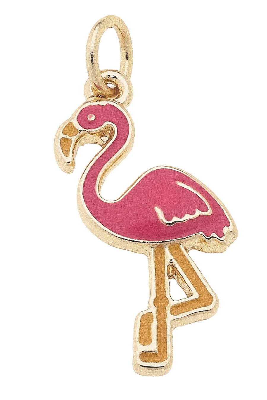 Enamel Pink Flamingo Charm