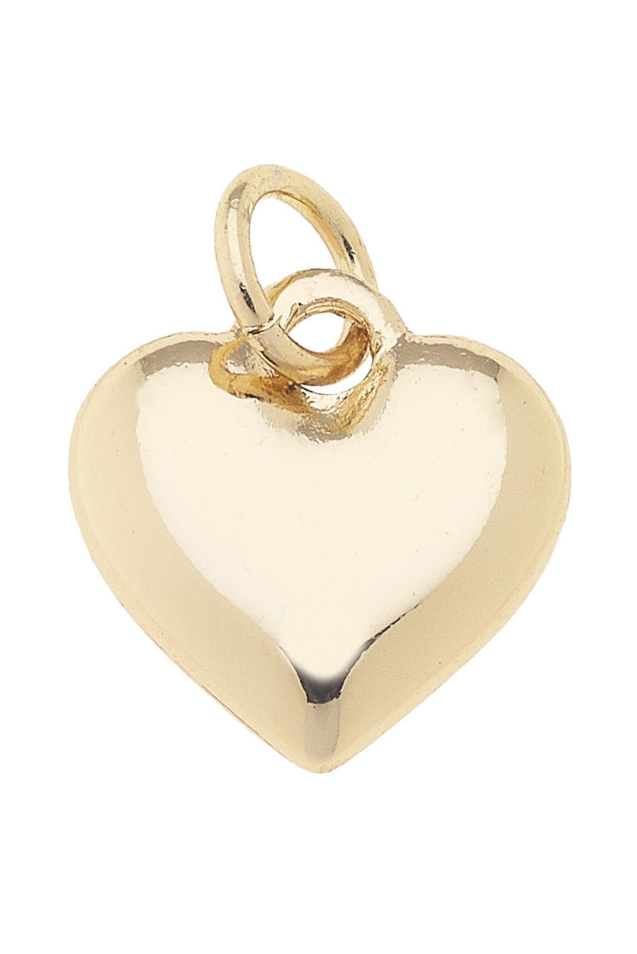 Heart of Gold Charm Shiny Gold