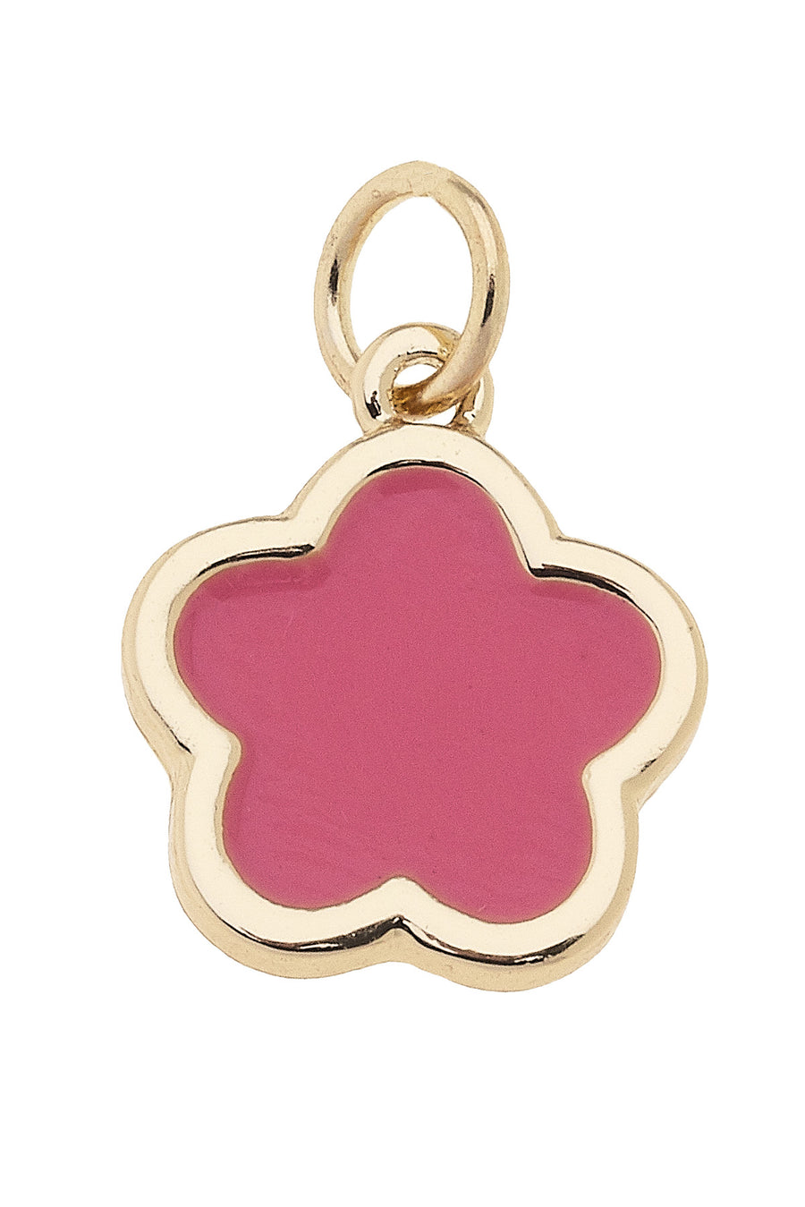 Enamel Flower Charm Pink