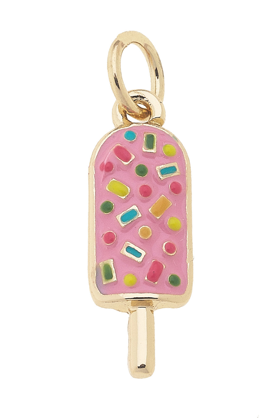 Enamel Popsicle Charm Light Pink