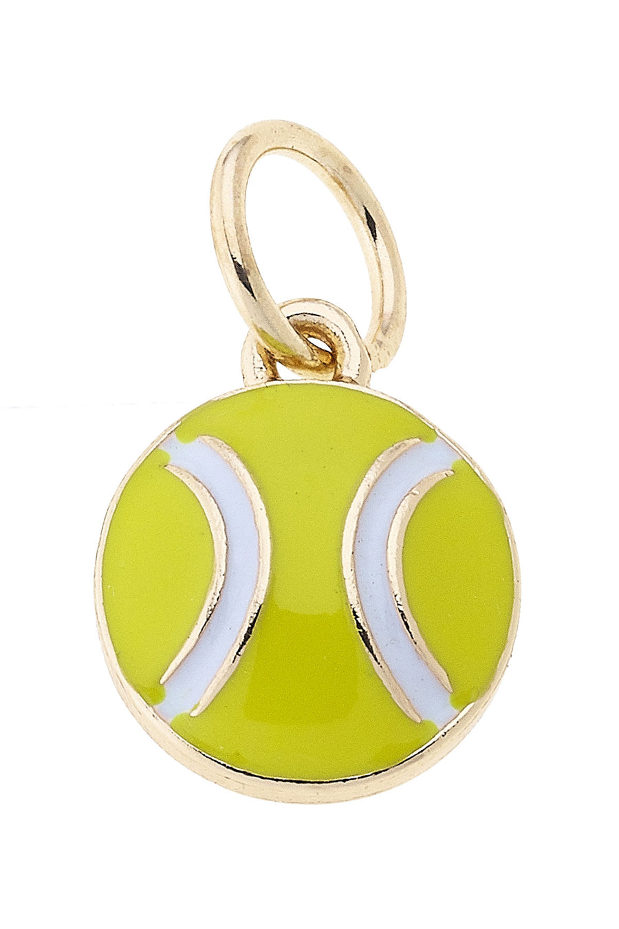 Mini Enamel Tennis Ball Charm Neon Yellow