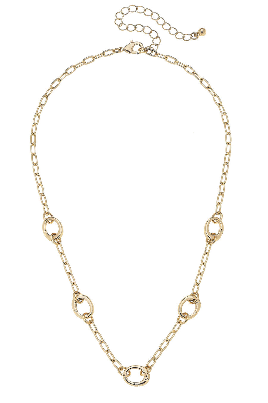 Sierra Dainty Charm Collector Necklace Shiny Gold