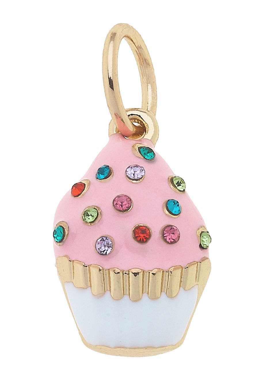 Bejeweled Cupcake Charm Light Pink
