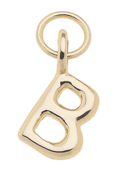 Mini Initial Charm Shiny Gold