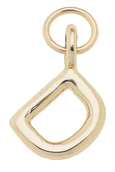 Mini Initial Charm Shiny Gold
