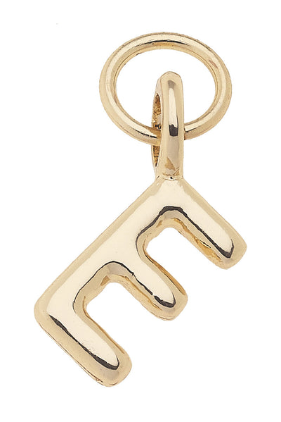 Mini Initial Charm Shiny Gold