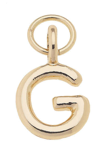 Mini Initial Charm Shiny Gold