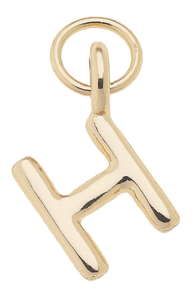 Mini Initial Charm Shiny Gold