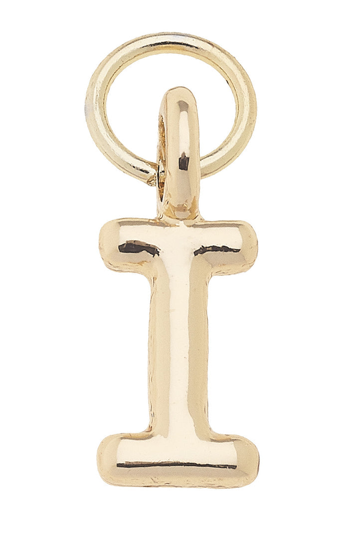 Mini Initial Charm Shiny Gold