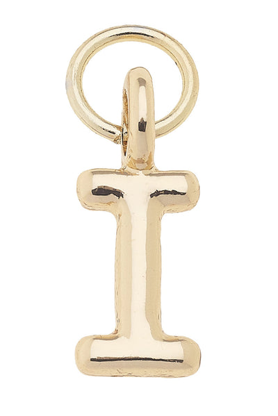 Mini Initial Charm Shiny Gold