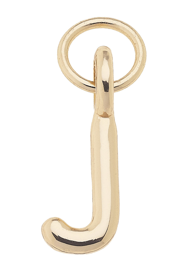 Mini Initial Charm Shiny Gold
