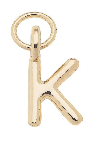 Mini Initial Charm Shiny Gold
