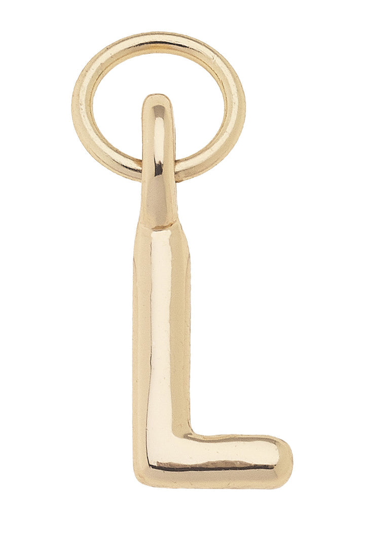 Mini Initial Charm Shiny Gold