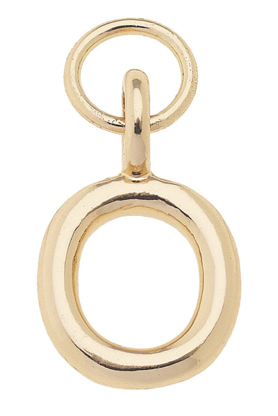 Mini Initial Charm Shiny Gold