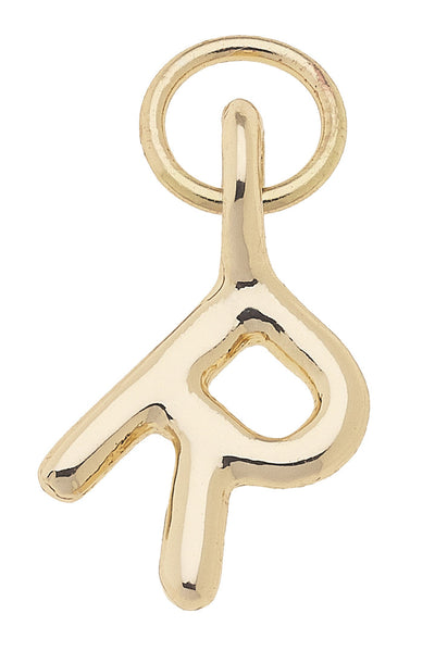 Mini Initial Charm Shiny Gold