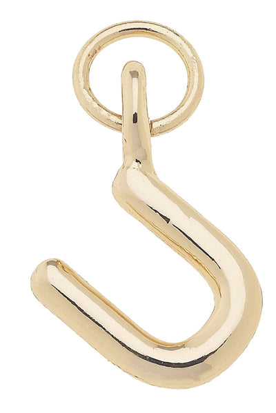 Mini Initial Charm Shiny Gold