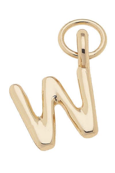 Mini Initial Charm Shiny Gold