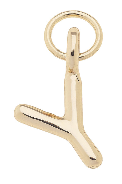 Mini Initial Charm Shiny Gold