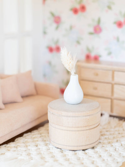 Dollhouse Storage Ottoman | Natural Wood