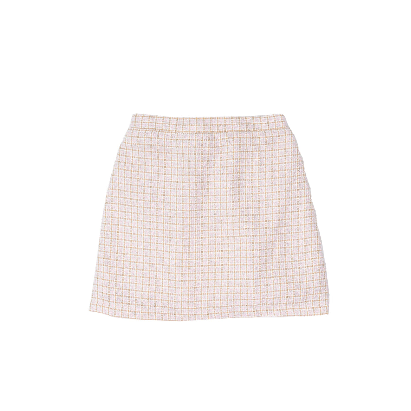 Kimberly Pink Brown Tweed Skirt