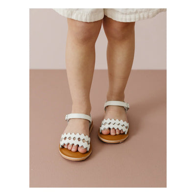 Eden Scalloped Sandal White