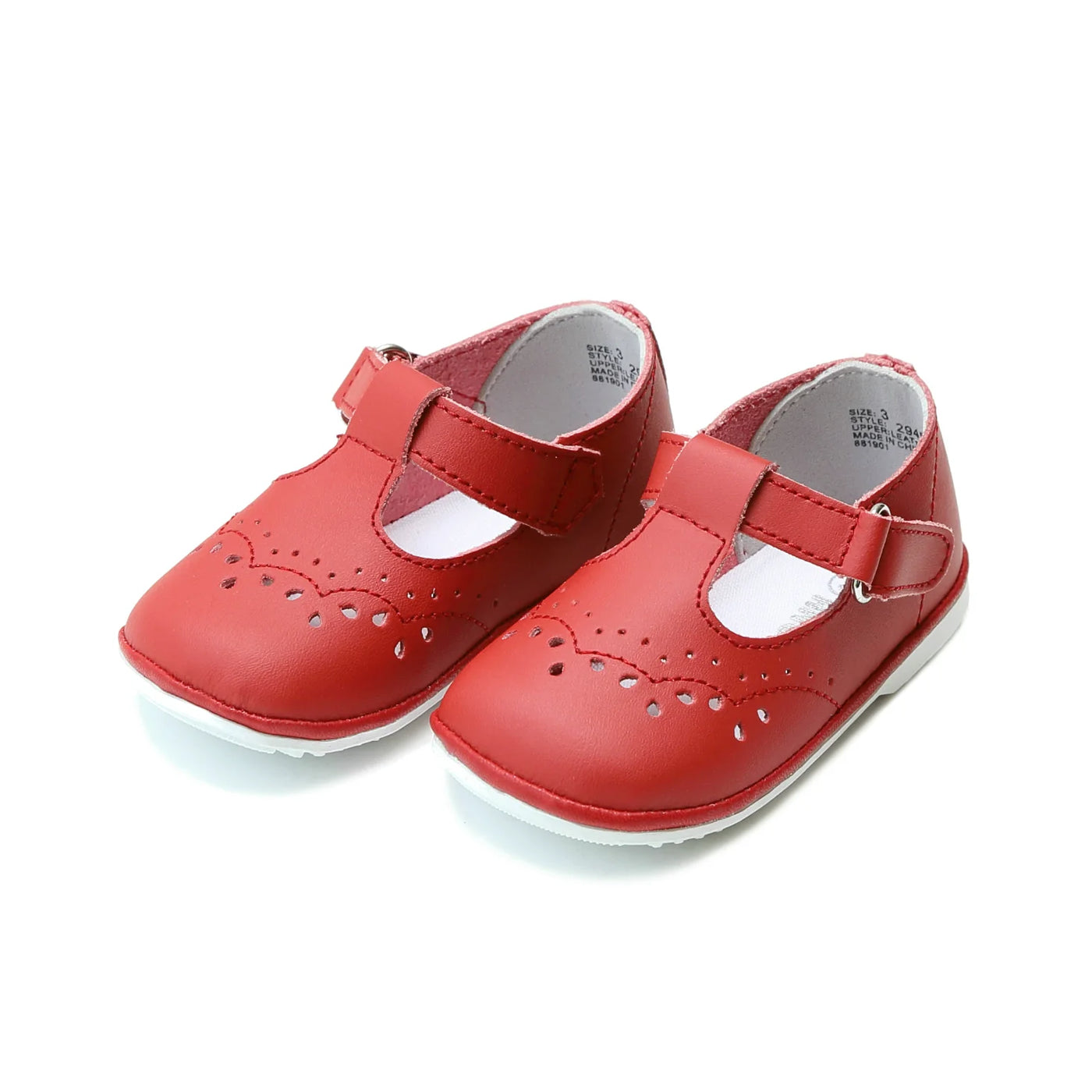 Birdie Leather T Strap Mary Jane Red